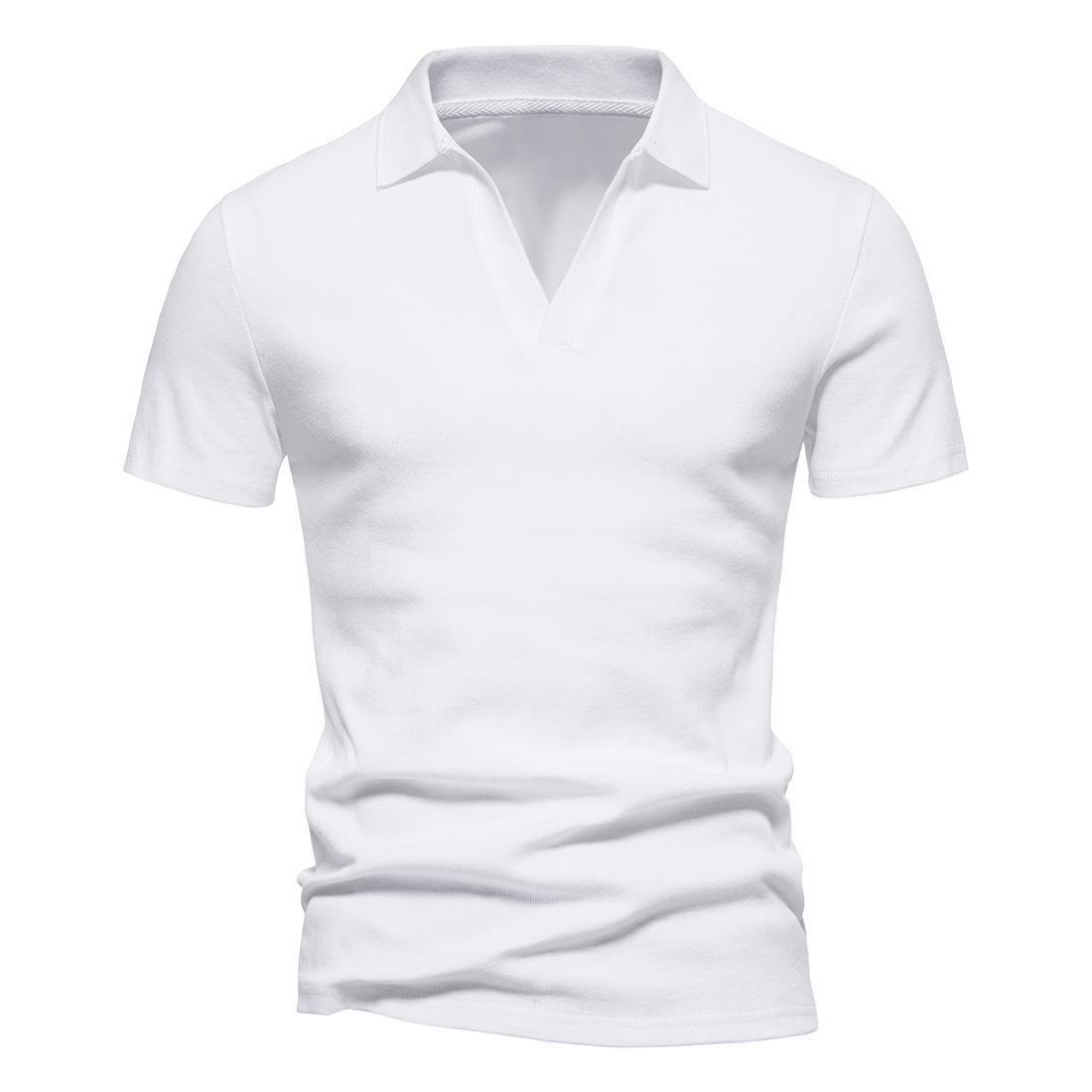 Factory wholesale summer new Henry shirt men's short sleeve T-shirt Henry collar American retro men's fitness top