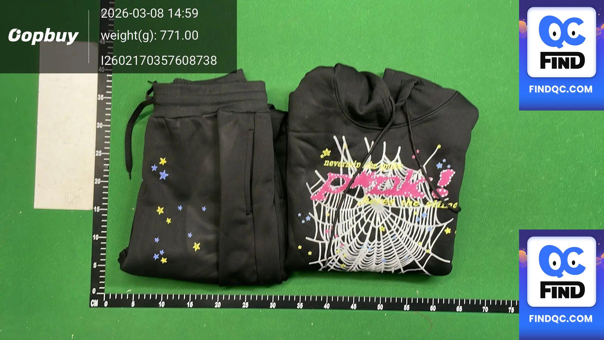 Cross-border European and American fashion brand hip hop sweater Sp5der P * NK V2 Hoodie hoodie sweatshirt suit — photo QC 2