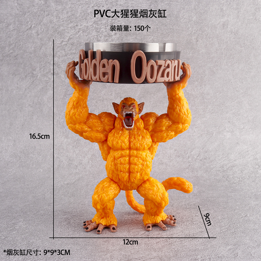 Gorilla Ornaments Dragon Ball Hand-held Surrounding Theatre Edition Gold Great Ape Ashtray Saiyans Home Ornaments