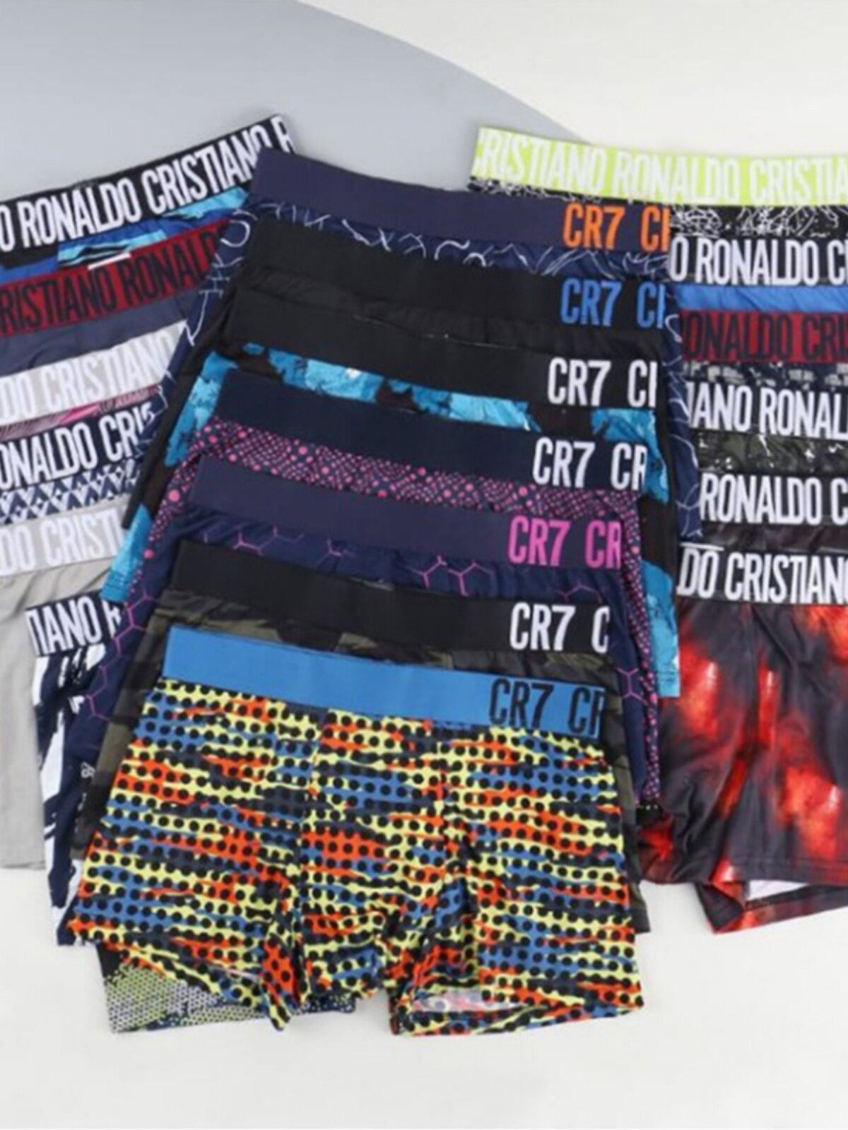 New Cr7 Men's Underwear Organic Cotton Fabric Boxer Briefs Sports Breathable U-Convex Cristiano Ronaldo Sexy Shorts Pure Cotton Waistband Foto QC de TAOBAO na Qualit.ly