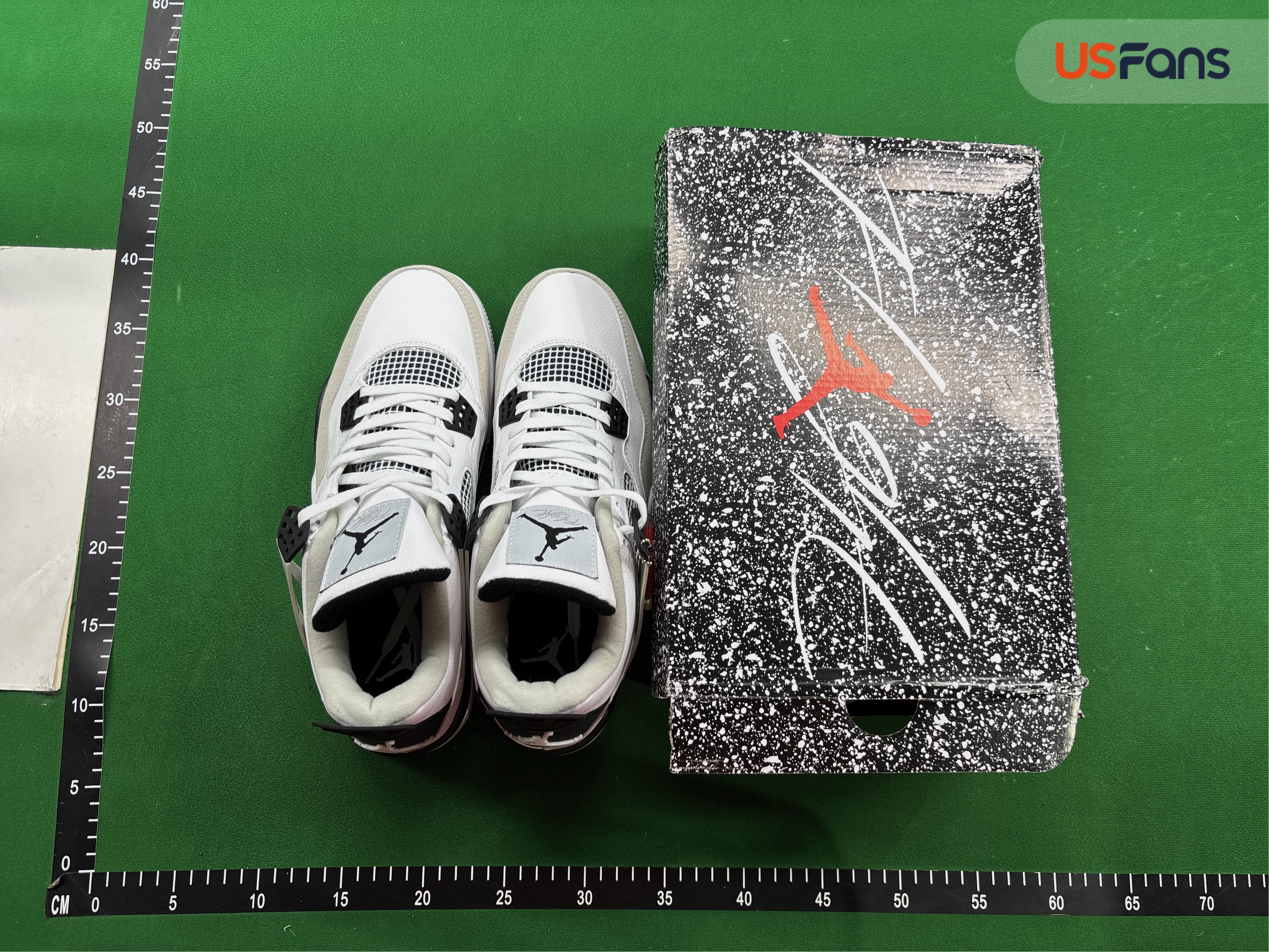 Air Jordan 4 White Black Cement QC