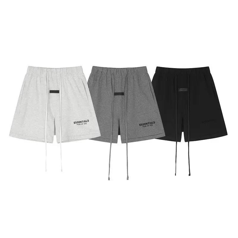 2022 Summer New European and American High Street Fashion Brand Flocking Letter Casual plus size Loose Drawstring Shorts