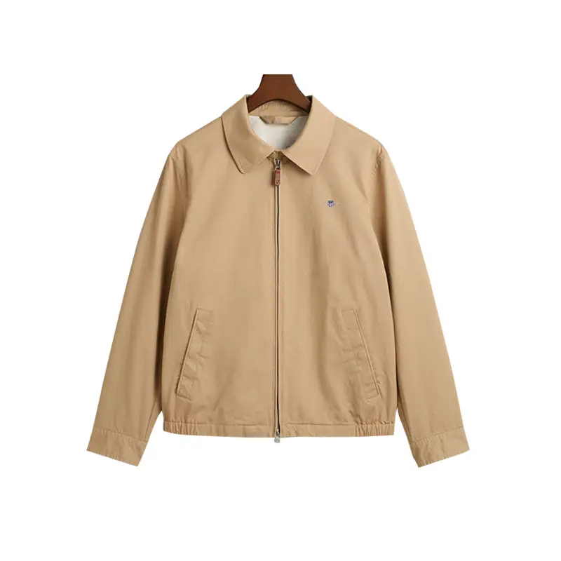 Gant Spring New Arrival Polo Collar Solid Color Maillard Design Short Casual Minimalist Solid Color Men's Clothing Jacket