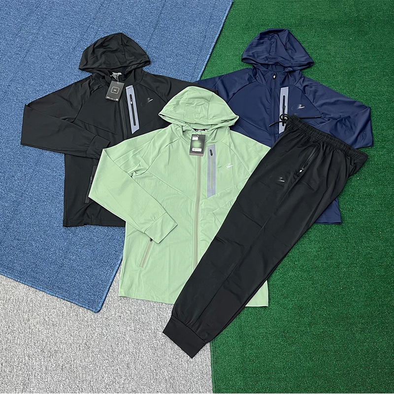Wholesale Outdoor Sports Men's Outdoor Running Fitness Hooded Zipper Casual Jacket 2025 New Spring and Autumn Suit