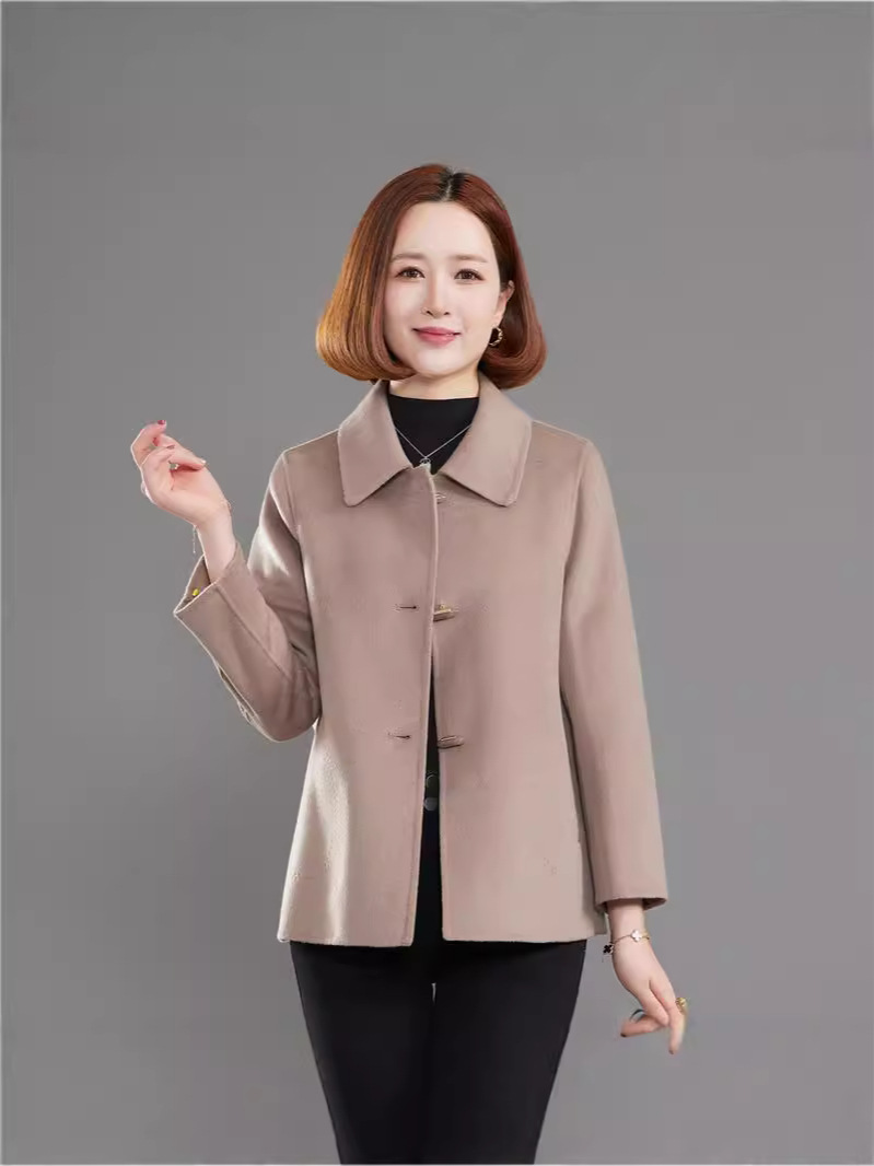 Autumn and winter new 100 wool coat woolen women's coat commuter long plus size double-sided woolen coat PND6003