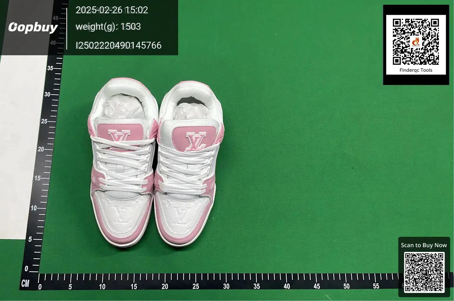 Louis Vuitton LV Trainer White Pink