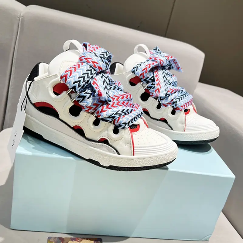 Foreign Trade 2025 New Bread Shoes Fashion Couple Dad Shoes Thick-Soled Color-Blocking German Training Shoes Running Non-Slip Shoes for Men and Women