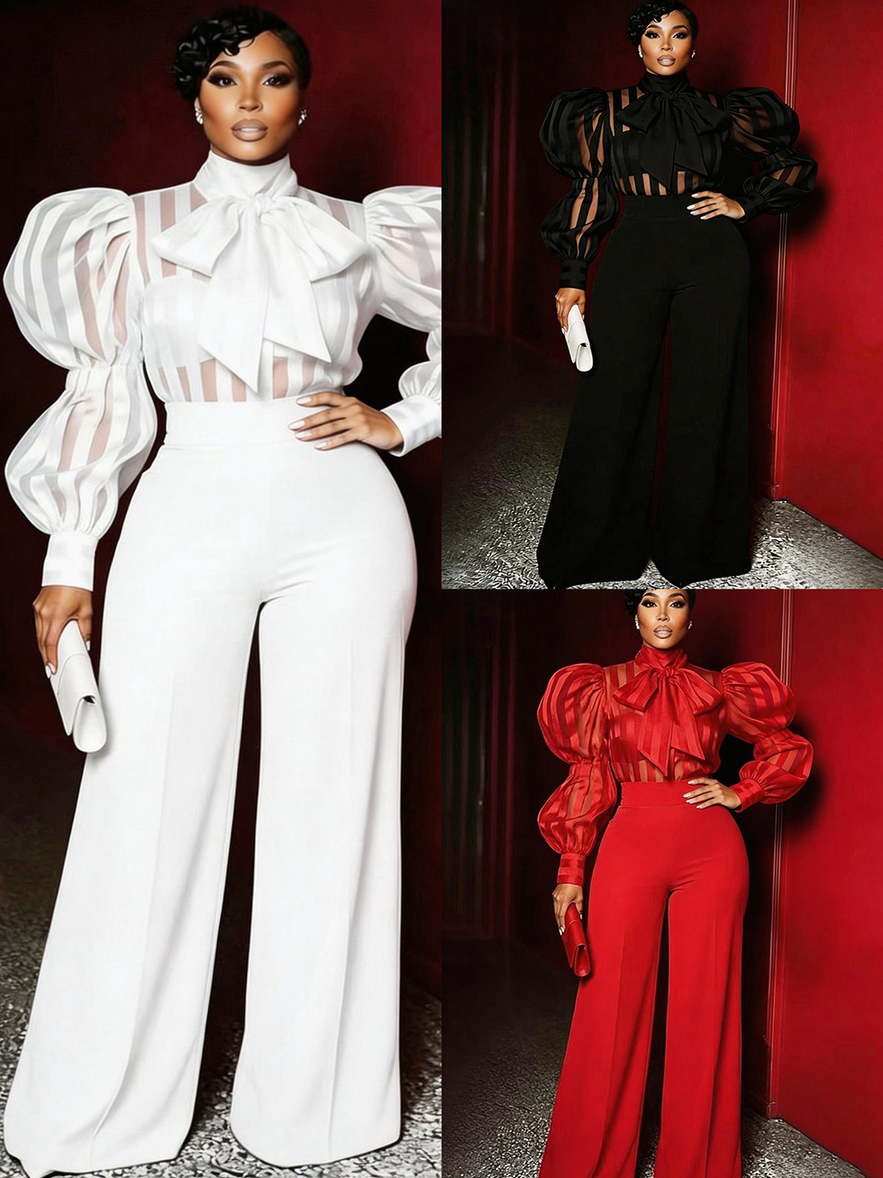 2026 New European and American Style Cross-Border Foreign Trade Women's Clothing Plus Size Slimming Elegant Drapey Fashion Casual High-Waisted Wide-Leg Pants