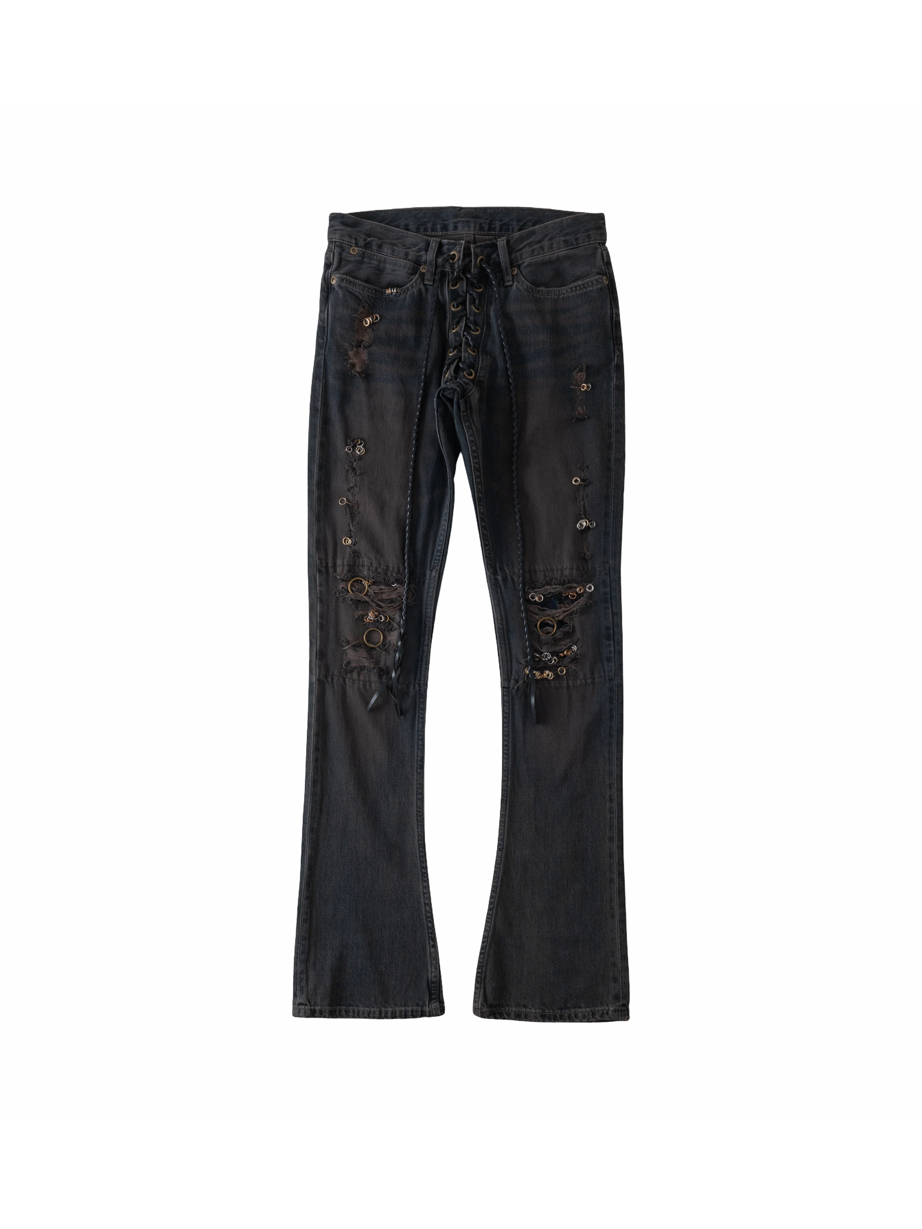 Torn Paradise Tear Ifsixwasnine Iron Gray Ring Hole Skinny Jeans