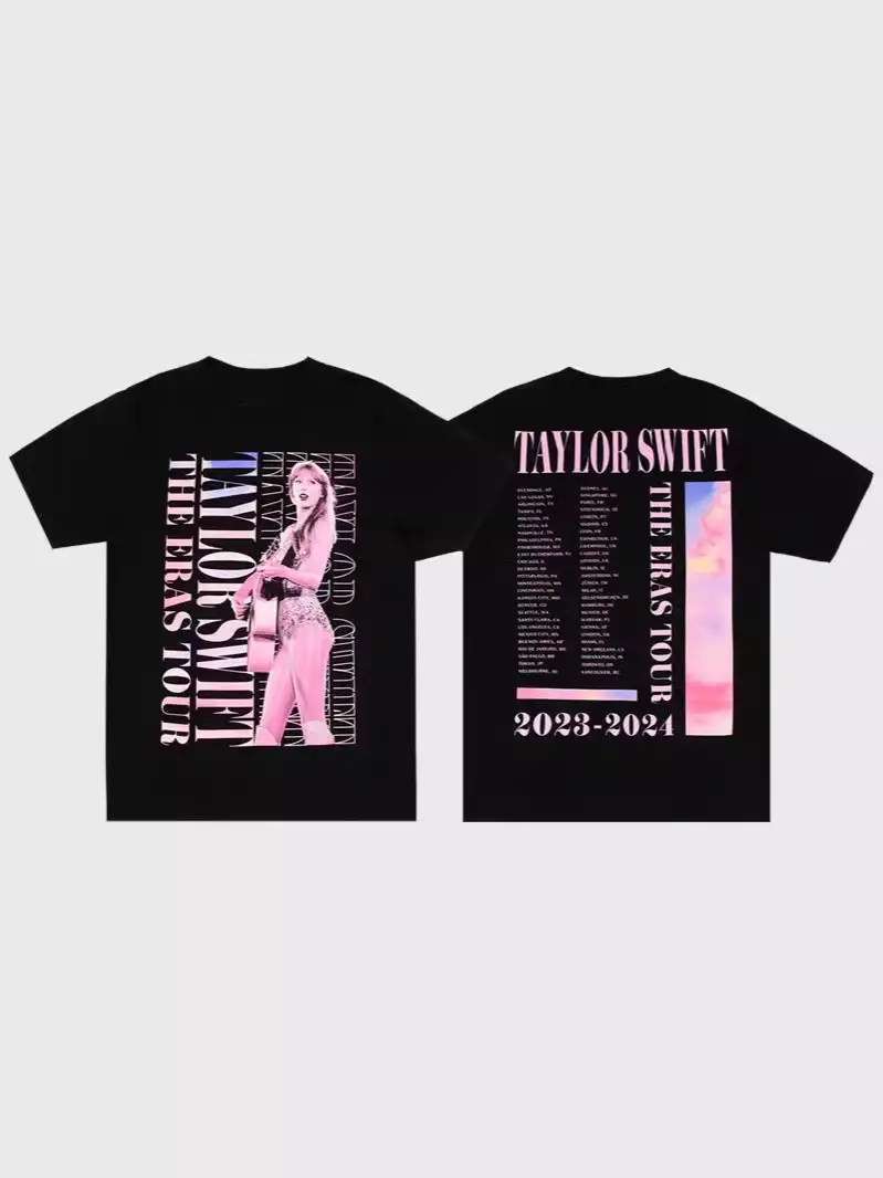 New European and American Street Fashion Brand Taylor Swift Printed T-Shirt Gothic High Street Star T-Shirt Casual T-Shirt