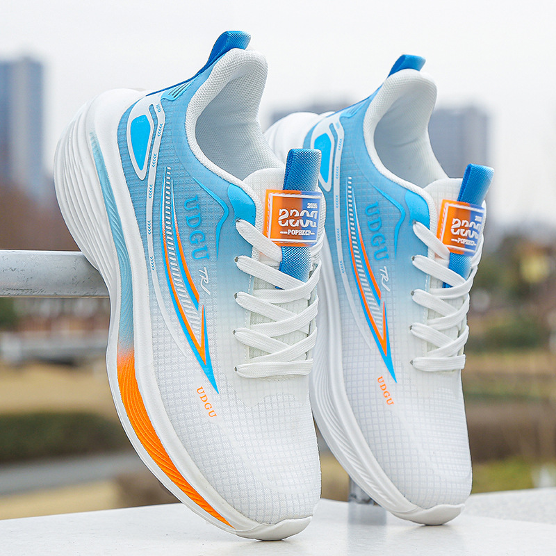2025 New Sports Shoes Ice Silk Mesh Thick Sole Running Casual Travel Shoes Pinduoduo Douyin Taobao Dropshipping