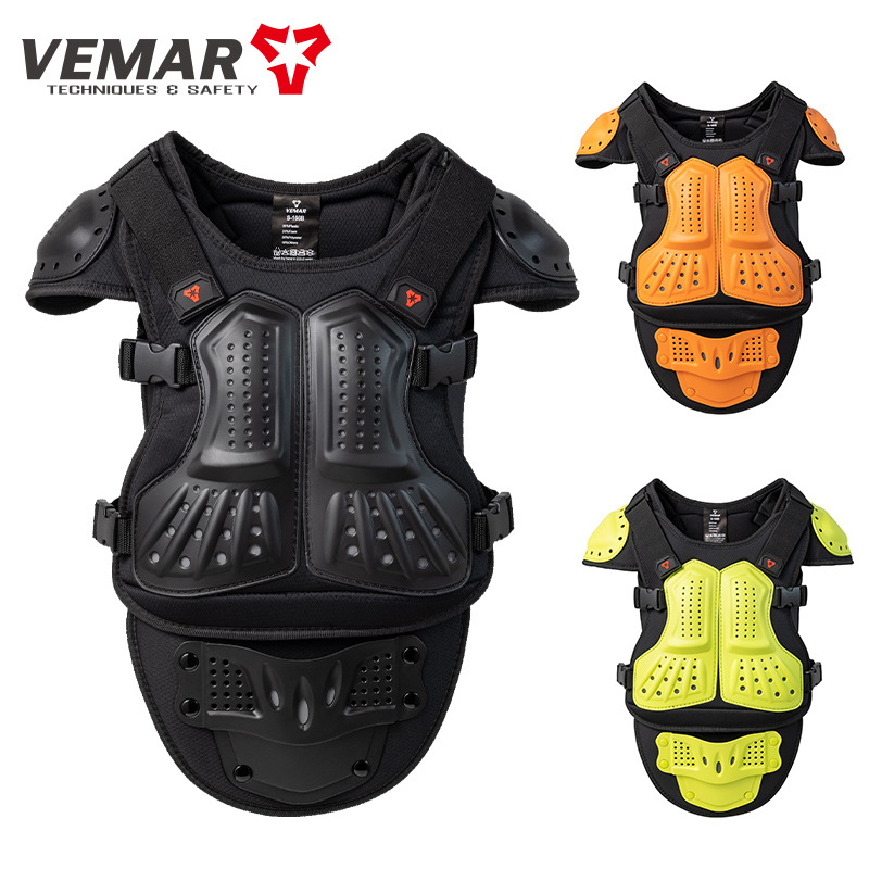 Motorcycle Armor Clothing Children's Riding Roller Skating Shock-absorbing Breathable Anti-fall Back Protection Chest Protection Balancing Car Sports Protector