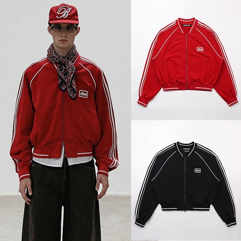 Korean Badblood Bcac Series American Retro Sweatshirt Women's Niche Baseball Uniform Short Outwear Sports Jacket