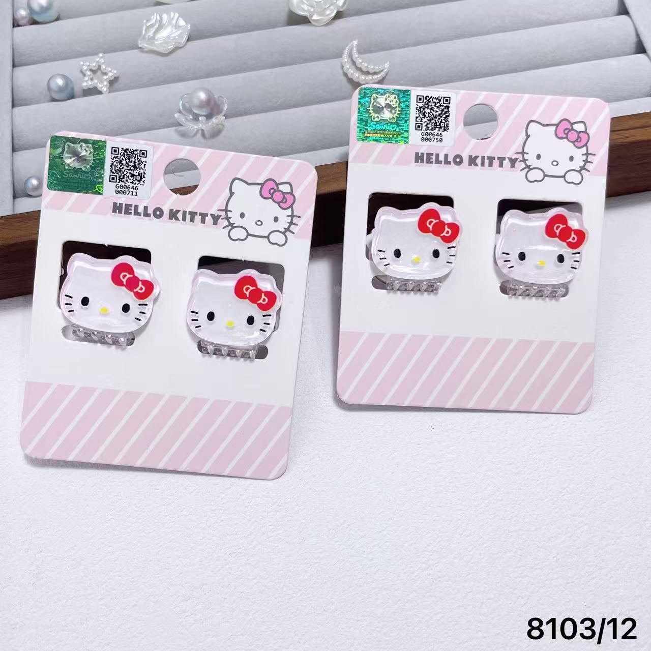 Genuine Sanrio KT Cute Cartoon High Color Value with Small Grab Clip Two Pack 8103