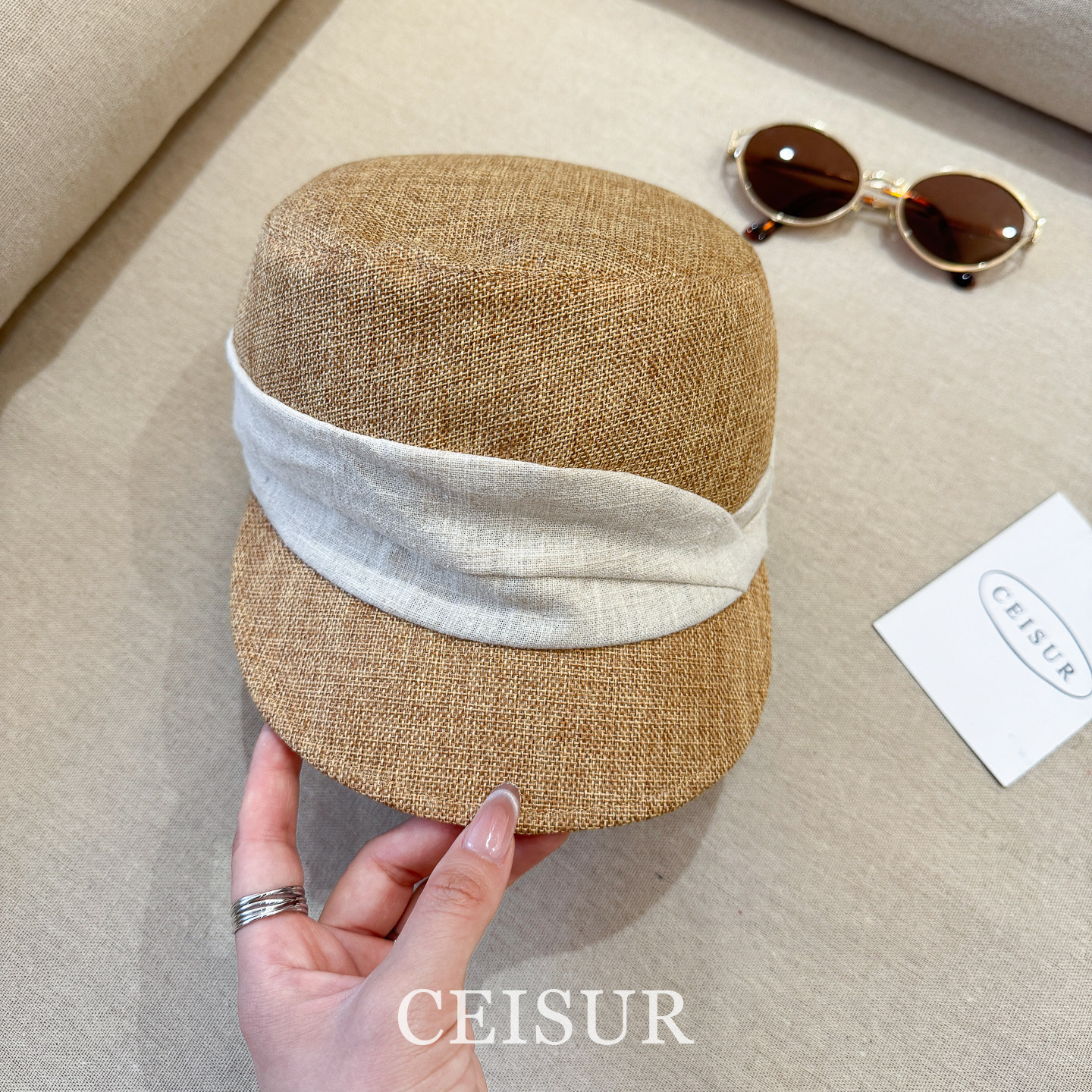 High Quality! Japanese-Style Minimalist Cotton and Linen Foldable Versatile Newsboy Hat, Thin Spring/Summer Style, Old Money Style, Breathable Sun Hat