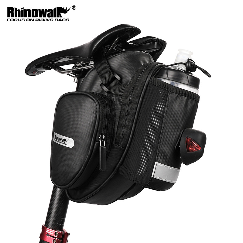 Rhinowalk Bicycle Tail Bag Rainproof Saddle Bag Water Kettle Bag Large Capacity Folding Road Bike Riding Rear Bag