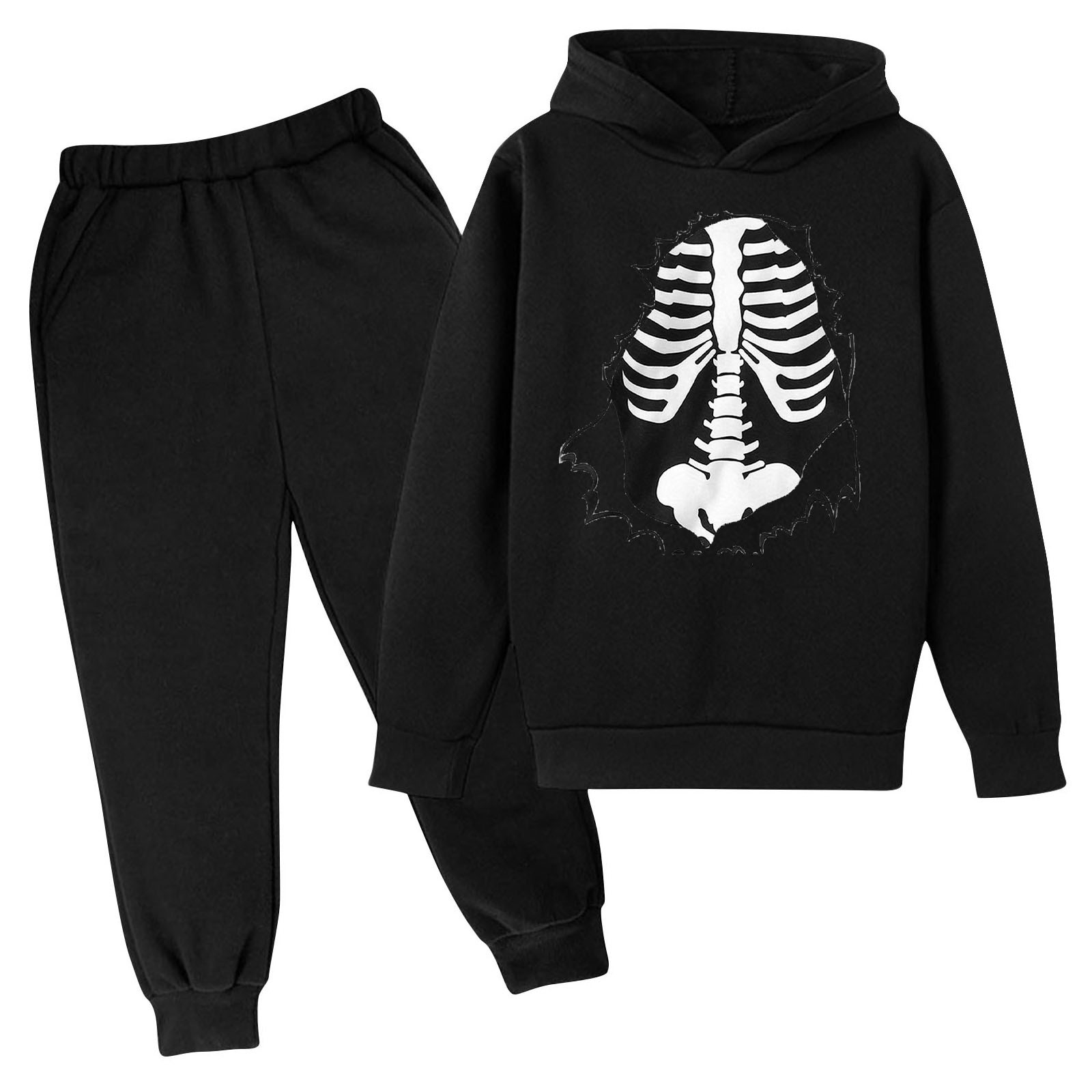2024 hot new children's clothing children's sweater suit fleece-lined hoodie tide brand men's and women's children's clothing sports hot wholesale