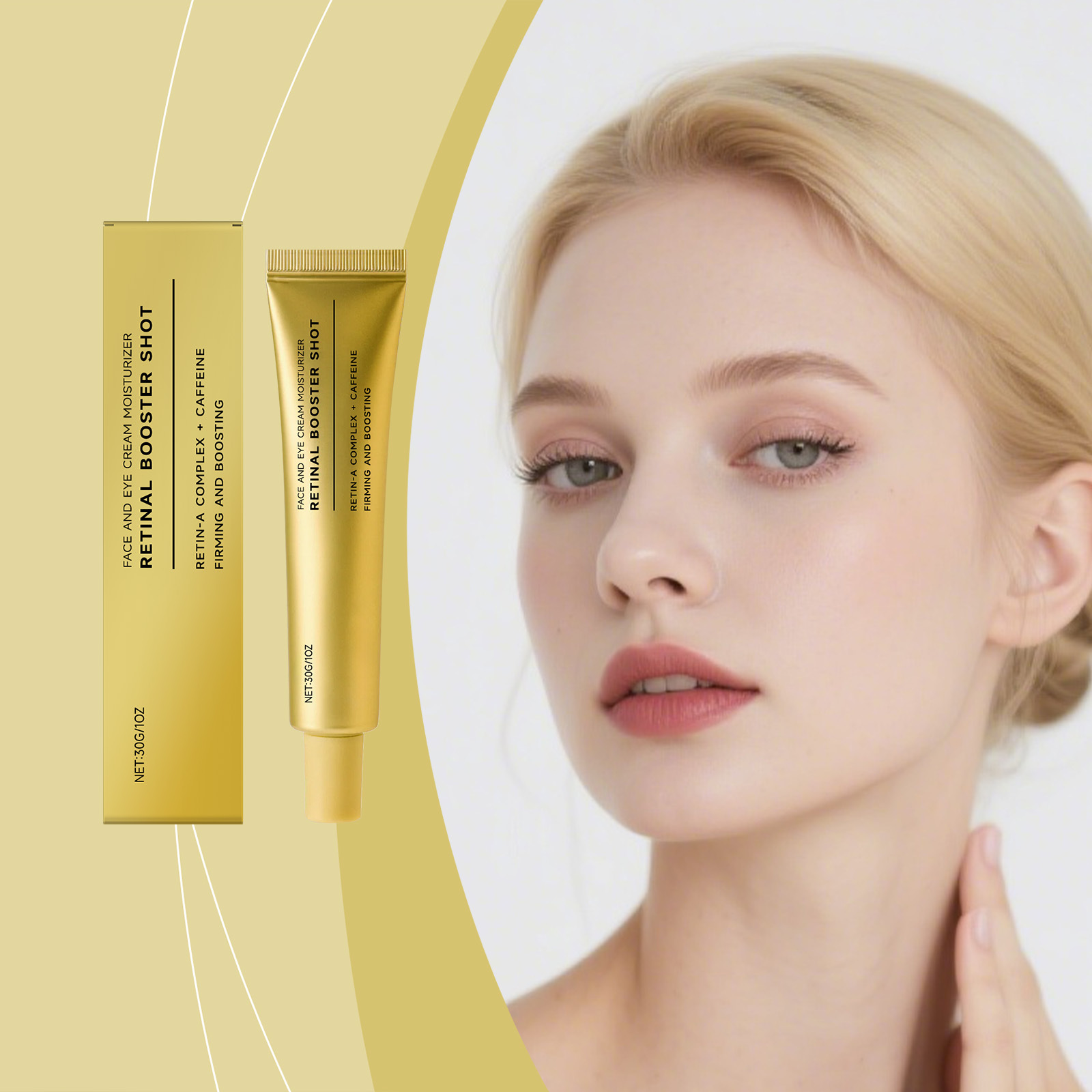 Retinol Moisturizing Cream Skin Softening Care Light Skin-Feeling Texture Moisturizing Refreshing Easy-To-Absorb Daily Hydrating Face Cream