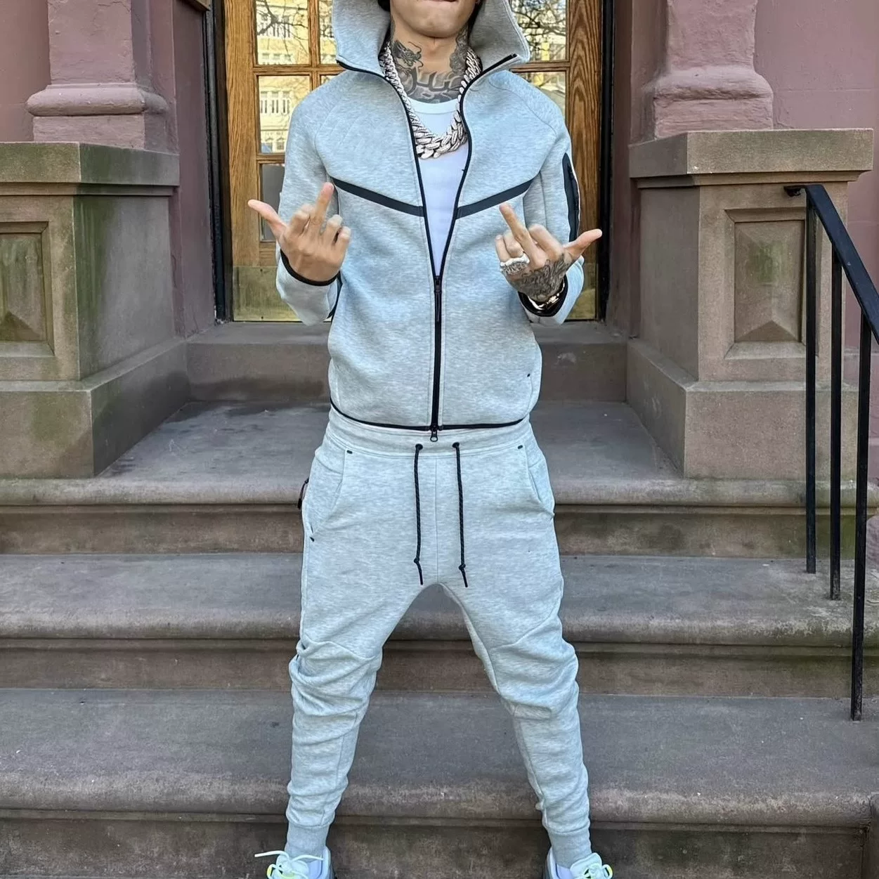 Sports hoodie set UKDRIPDRILL European and American celebrity same trendy brand street wear