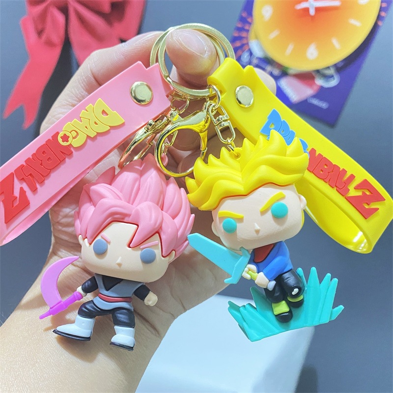 Cross-border Cartoon New Dragon Ball Silicone Doll Monkey King Keychain Pendant Cartoon Characters Hanging Gifts