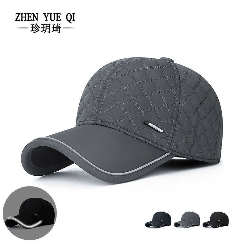Winter New Outdoor Hat Men's All-match Cap Middle-aged and Old Father's fleece-lined Thickened Ear Protection Warm Baseball Cap