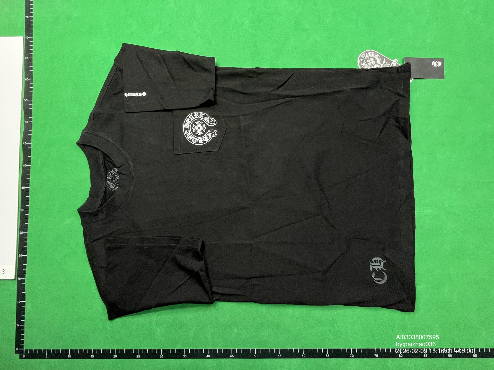 Cross-Border Trendy Brand Chrome Hearts Croton Short-Sleeved T-Shirt High Quality New Horseshoe Print Pure Cotton Short-Sleeved — QC-foto 2