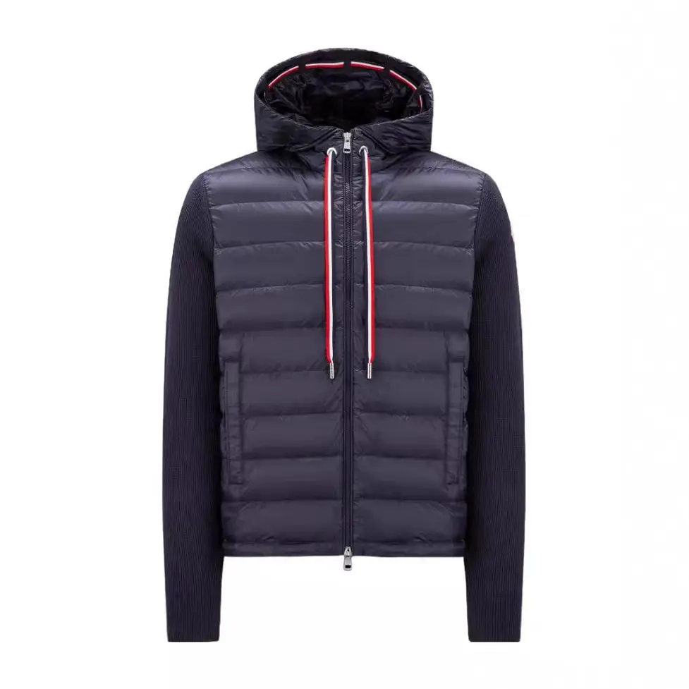 Mengjia Down Jacket High Version New Fashion Leisure M Down Stitching Hooded Zipper Shirt Jacket Wholesale