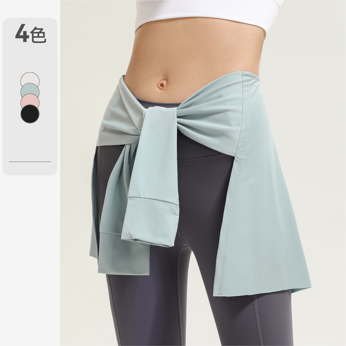 Cross-Border Style Ballet Dance Short Skirt, Sports Fitness One-Piece Skirt, Hip-Covering, Slimming, Fashionable Tie-Up Yoga Skirt