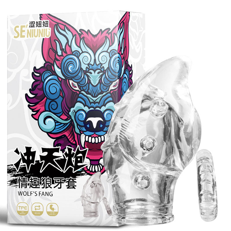 Sex toys penis ring wolf tooth set couple Health Care sex products male toys crystal set factory wholesale foreign trade