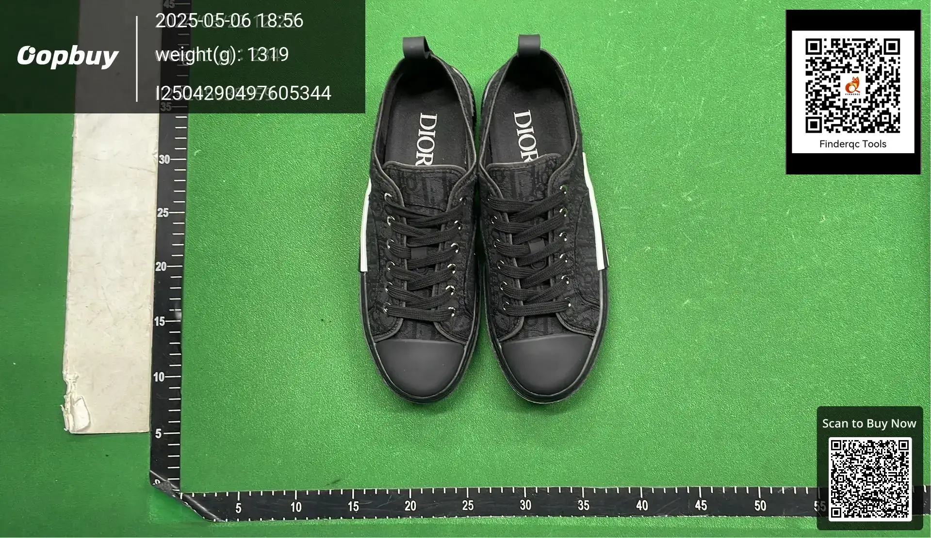 DIOR Men's B23 Low Top Sneakers Black Oblique Canvas