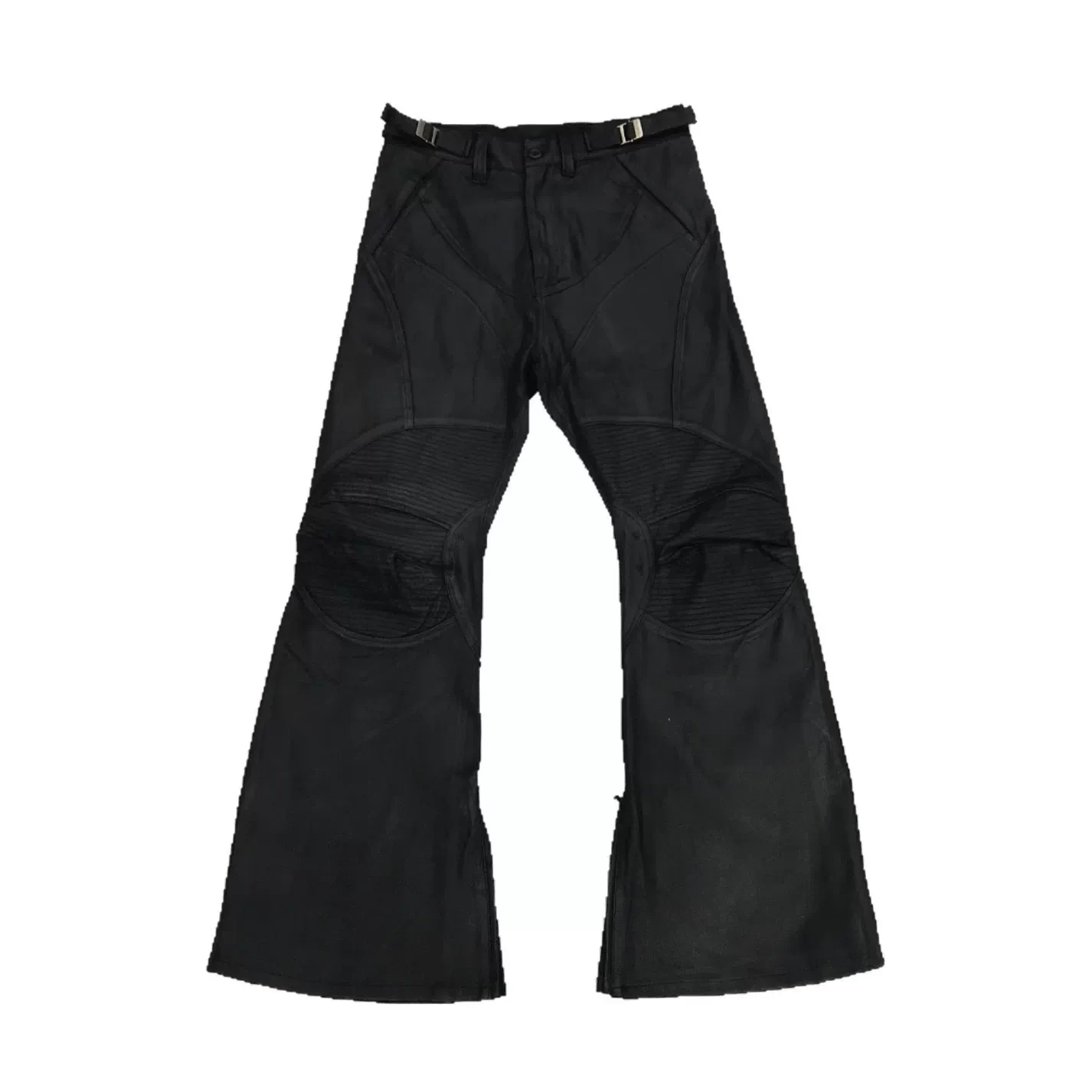 Original GR 25ss micro pull locomotive brush wax splicing black high street pleated denim casual work pants