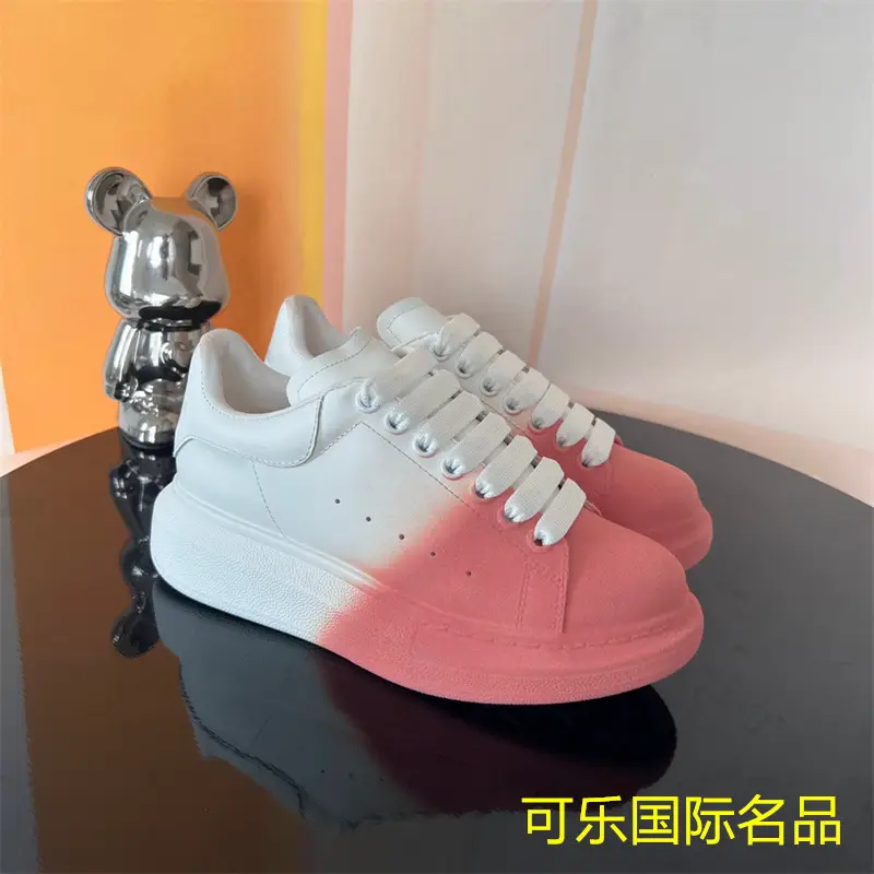 New Genuine Leather Fashionable Thick-soled Height-increasing Casual Sneakers for Men and Women Couples Comfortable All-match Simple White Shoes