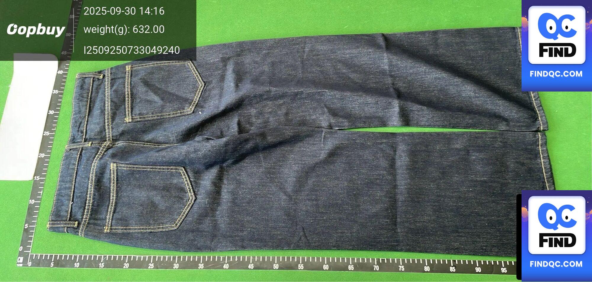 Muxi Clothing # American Style Trendy Brand Cleanfit Straight-Leg A-Line Denim Pants Original Color High Street Jeans for Men QC