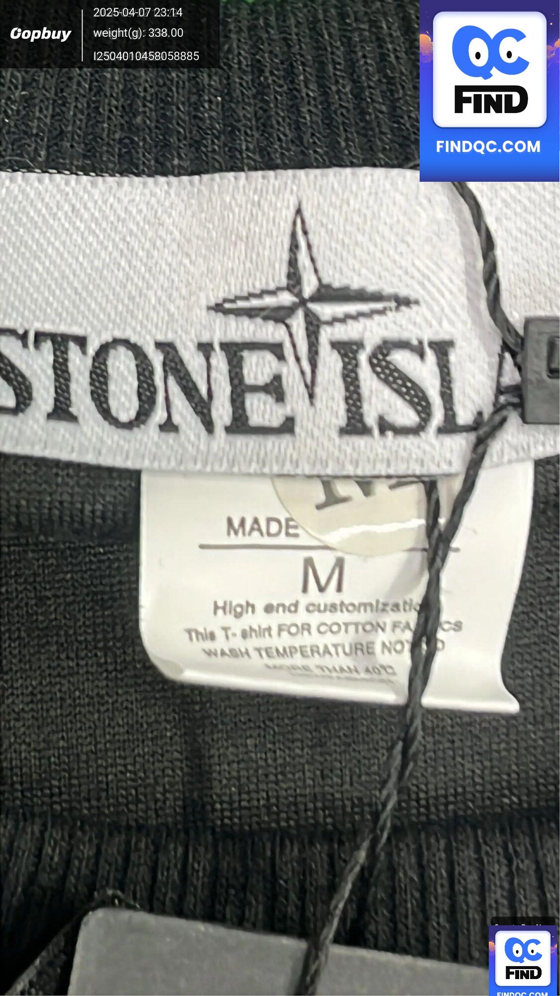 Stone Island Sweatshirt Black and White — QC-foto 3