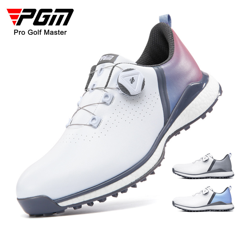 PGM new golf shoes men's shoes knob shoelace popcorn midsole soft sole sports shoes waterproof shoes