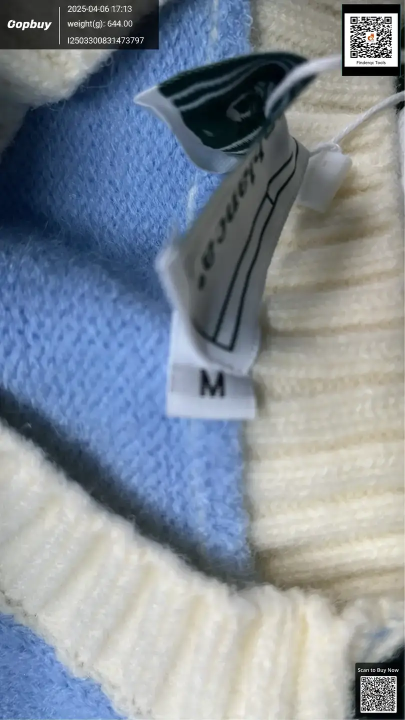 High Street New Color-Blocked Plaid Square Letter Pattern Unisex Knitwear Casa Sweater