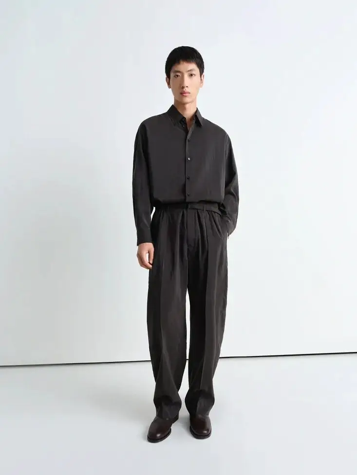 Spring Seconds Lem@*I~ Belted Light Silk Pants, Unisex, 25 Summer Style, Cool, Breathable, Loose, Slimming