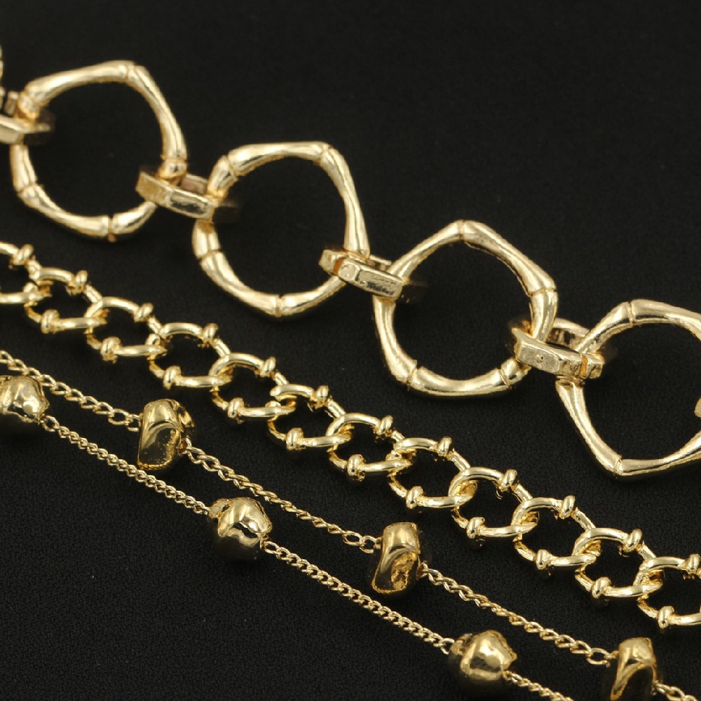 Copper gold-plated heart-shaped round whip chain DIY loose chain O-shaped chain hexagonal chain bag chain jewelry accessories