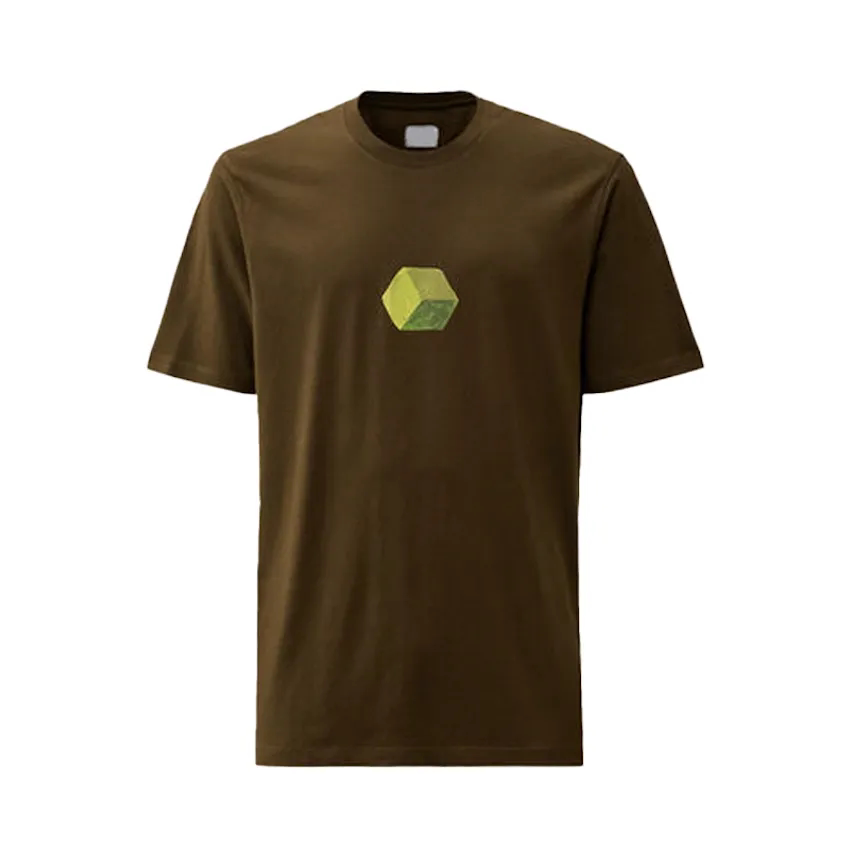 Topstoney Minimalist Mature Style Short-Sleeved T-Shirt for Men and Women with Geometric Print Round Neck Top