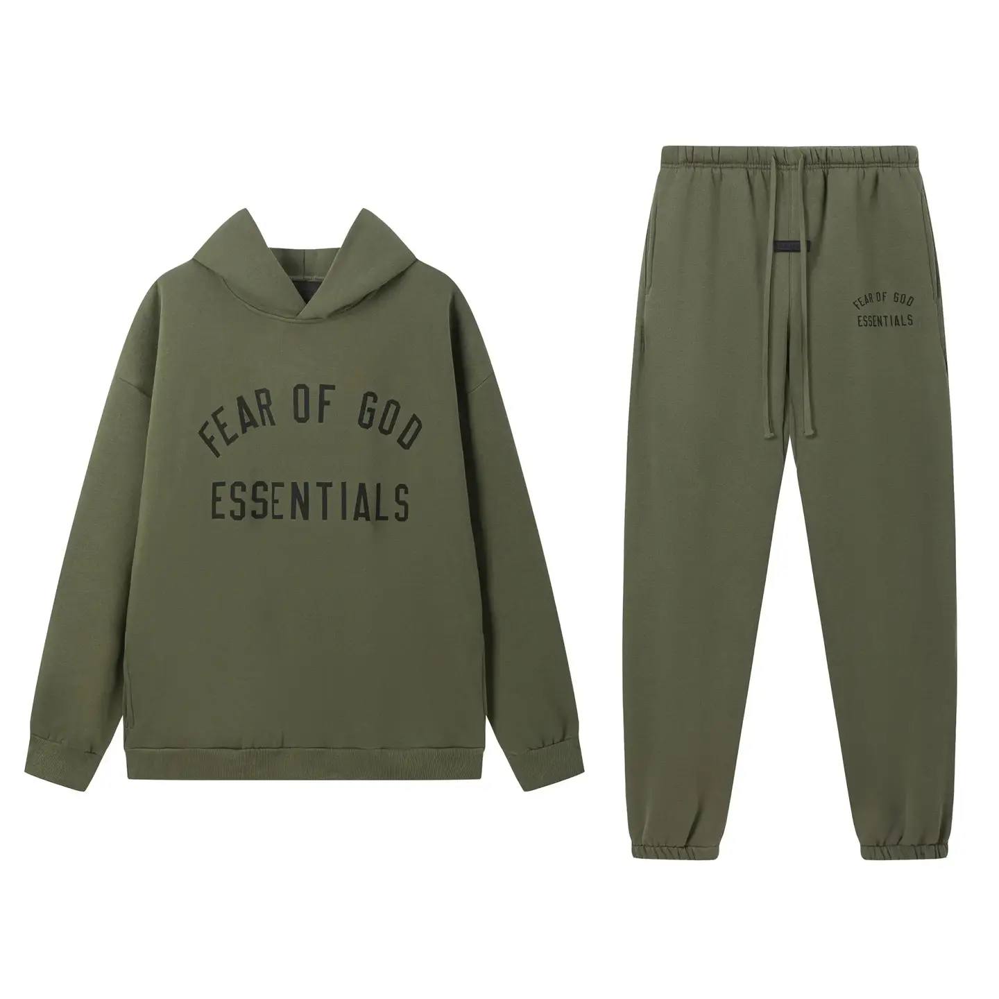 Fear of God Essentials Hoodie and Sweatpants Set Olive