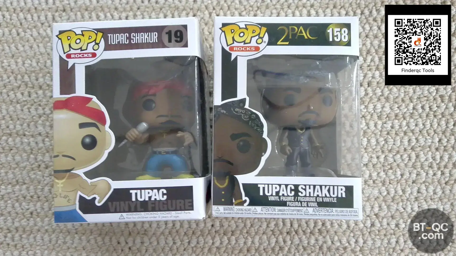 Funko Pop Rocks Tupac Shakur 19 and 2Pac 158 Vinyl Figures