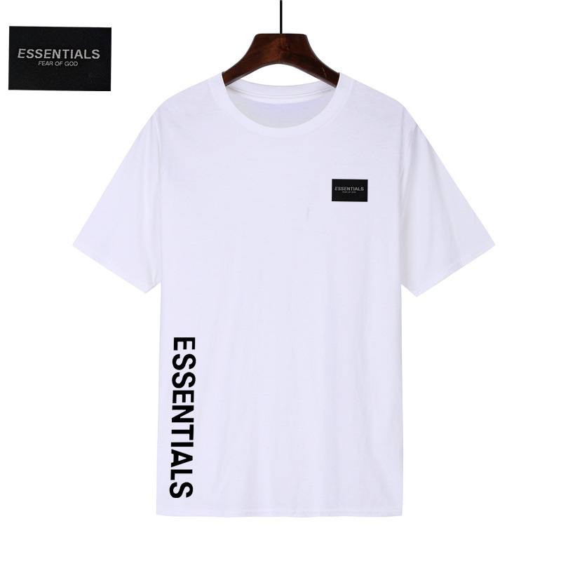 Essentials Complex Fear of God Trendy Brand Couple European Size Pure Cotton Short-Sleeved T-Shirt Logo Heat Transfer T-Shirt F