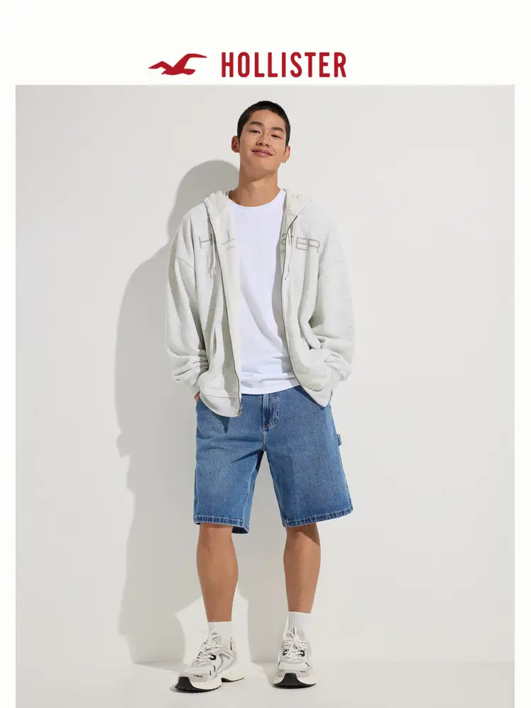 Hollister25 Spring New arrival Baggy Style parka Street Denim Half Length shorts Men's Ki328-5122