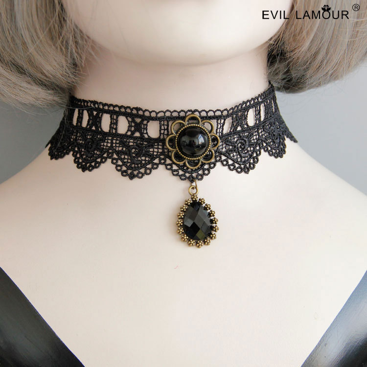 Vintage collar lace neck strap short clavicle chain neck necklace jewelry wholesale agent JL-60
