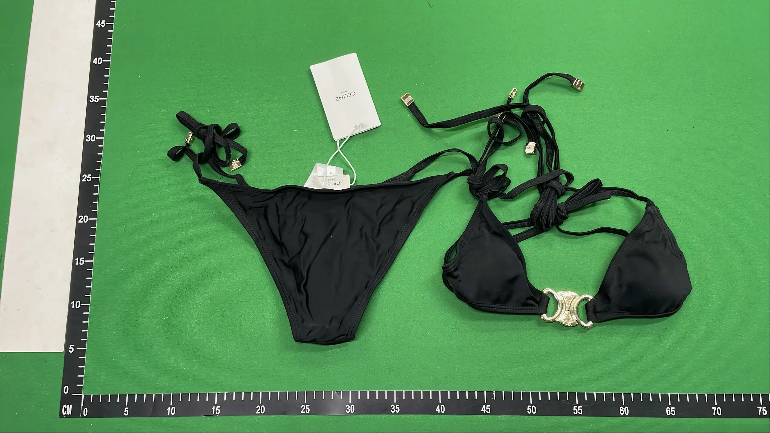 CELINE Triomphe Bikini Black