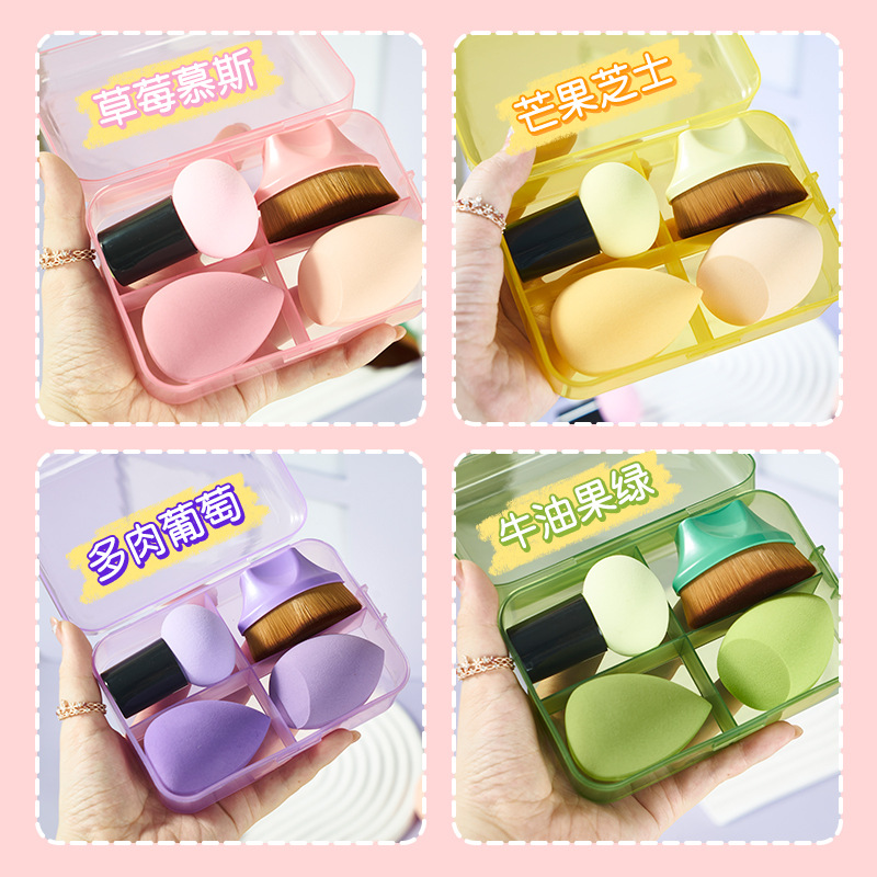 No. 55 Foundation Brush Beauty Sponge, Not Easy to Absorb Powder, Delicate Dual-Use Sponge Puff Cushion Makeup Sponge for Liquid Foundation