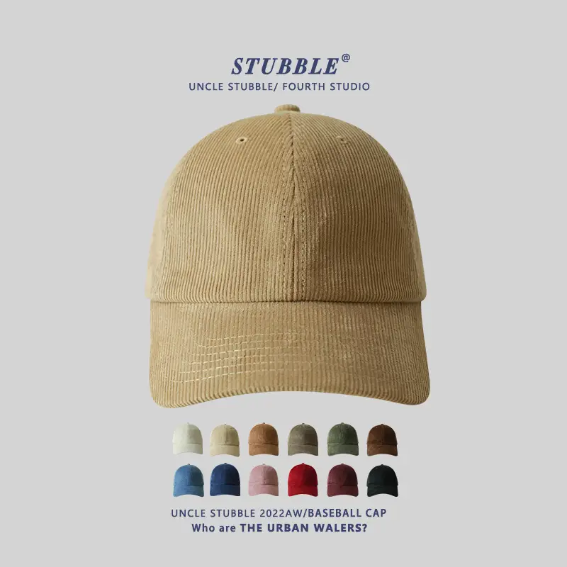 Autumn and Winter New Warm Corduroy Baseball Caps for Men and Women Solid Color Light Version Soft Top Duck Caps Factory Direct Sales Wholesale