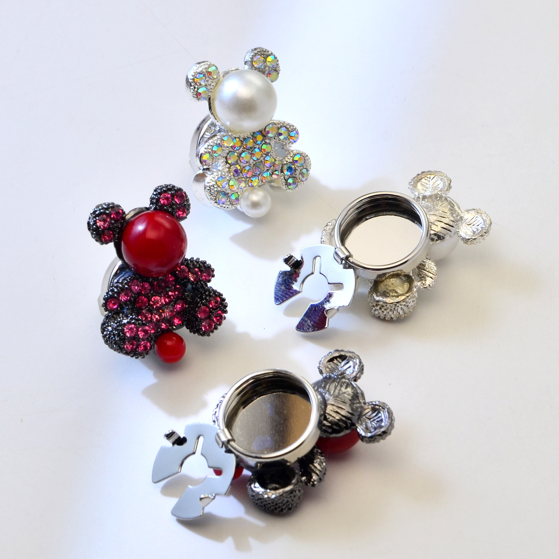 Button Cover Shirt Button Pearl Button Cover Rhinestone Cufflinks Turtle Button Set Buckle Clip Buckle Bear Jewelry
