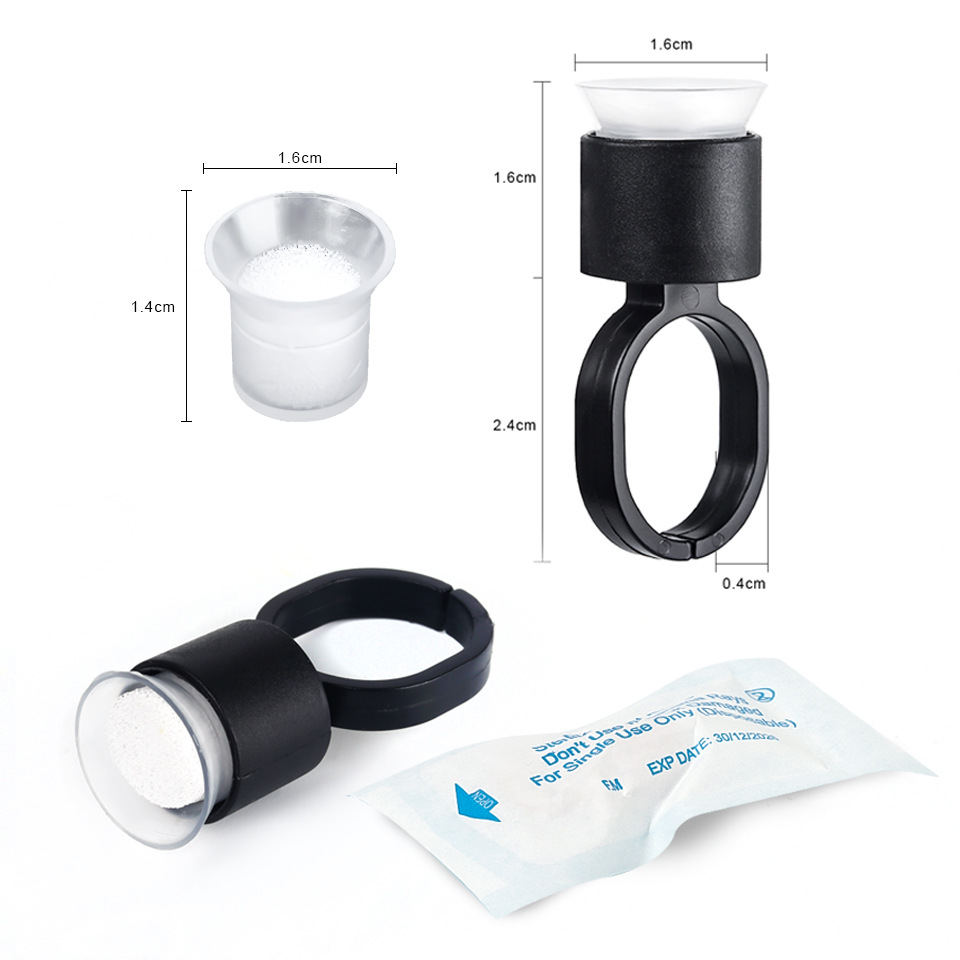 tattoo ring cup sponge color cup tattoo eyebrow floating lip ring finger holder disposable tattoo tool