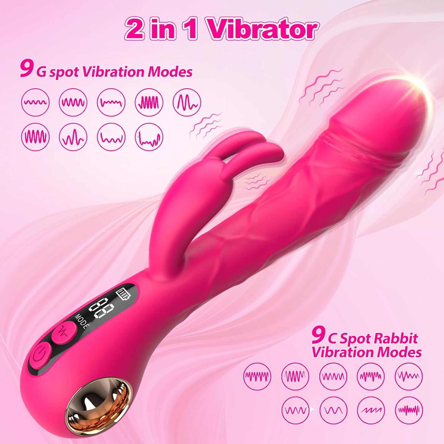 Cross-Border G-Spot Vibrating Wand Masturbation  Automatic Thrusting Stimulation Hollow  Golden Right Hand